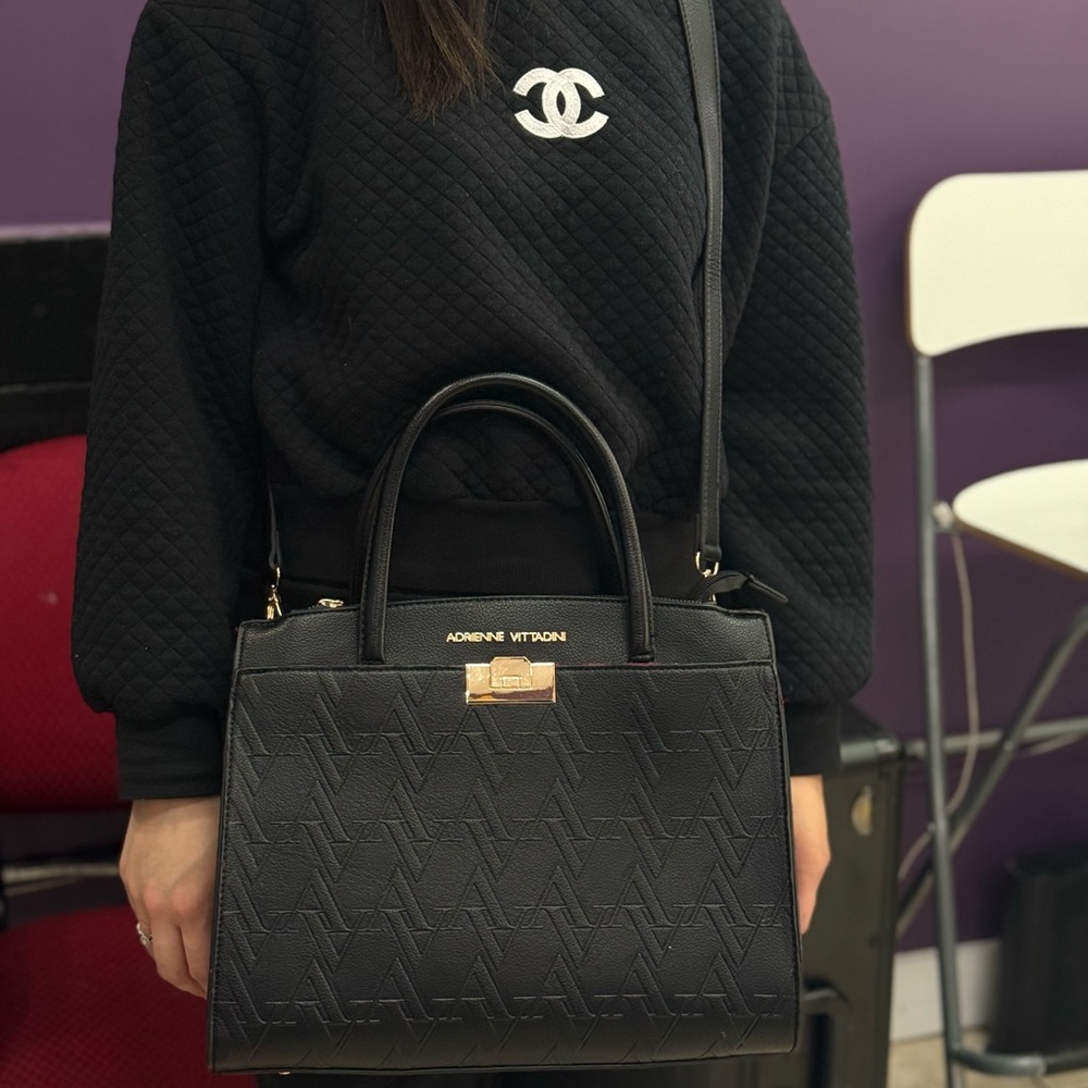 Adrienne Vittadini Black Satchel